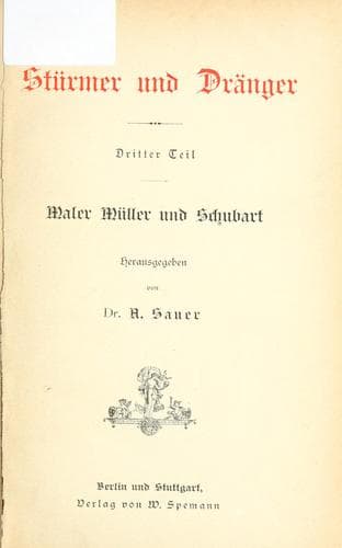 Tapa de Stürmer und Dränger