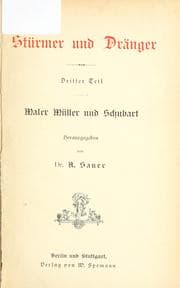 Tapa de Stürmer und Dränger