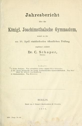 Tapa de Studia Pindarica