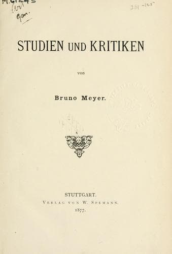 Tapa de Studien und Kritiken