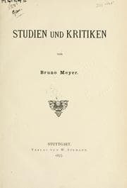 Tapa de Studien und Kritiken