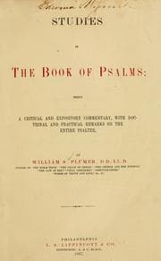 Tapa de Studies in the book of Psalms