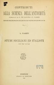 Tapa de Studi siciliani ed italioti, con tre tavole
