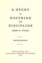 Tapa de A study in doctrine and discipline
