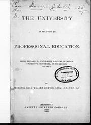 Tapa de The university in relation to professional education