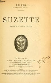 Tapa de Suzette, pièce en trois actes