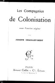 Tapa de Les compagnies de colonisation sous l'ancien régime
