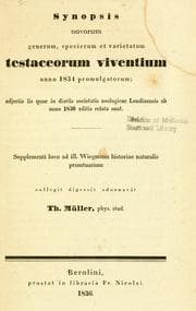 Tapa de Synopsis novorum, generum, specierum et varietatum, testaceorum viventium anno 1834 promulgatorum