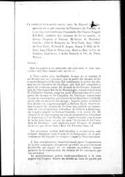 Tapa de Ce contrat et marché conclu entre Sa Majesté la reine agissant en ce qui concerne la Puissance du Canada, et à ces fins représentée par l'Honorable Sir Charles Tupper, K.C.M.G., ministre des chemins de fer et canaux ...