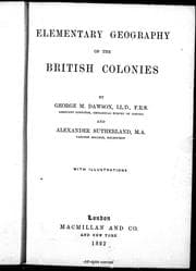 Tapa de Elementary geography of the British colonies