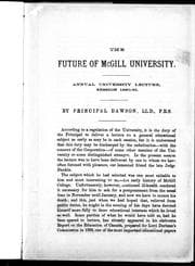 Tapa de The future of McGill University
