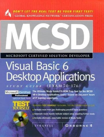 Tapa de McSd Visual Basic 6 Desktop Applications Study Guide