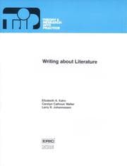 Tapa de Writing about literature