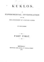 Tapa de Kuklos, an experimental investigation into the relationship of certain lines
