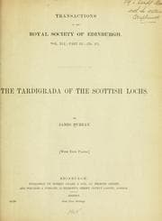Tapa de The Tardigrada of the Scottish lochs