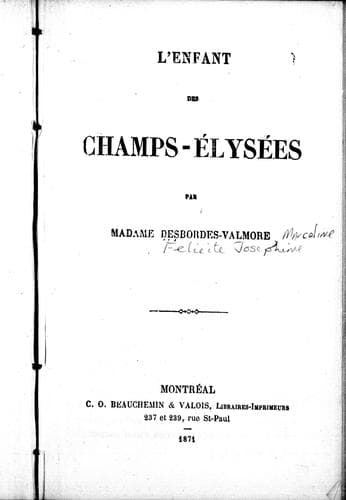 Tapa de L' enfant des Champs-Elysées
