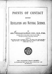 Tapa de Points of contact between revelation and natural science