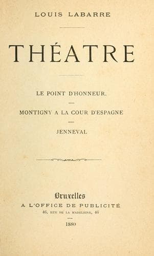 Tapa de Théatre