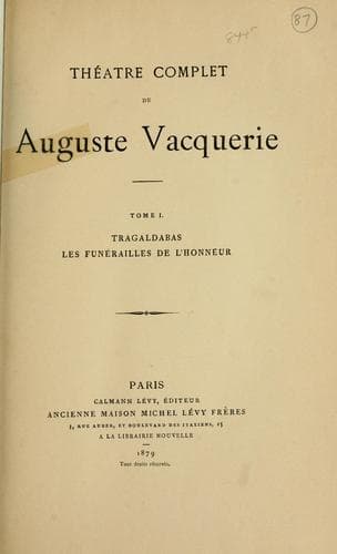 Tapa de Théatre complet