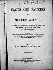 Tapa de Facts and fancies in modern science