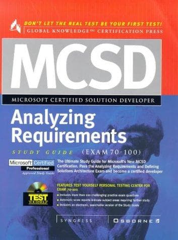 Tapa de MCSD Analyzing Requirements