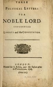 Tapa de Three political letters to a noble lord