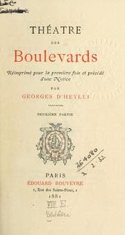 Tapa de Théâtre des boulevards