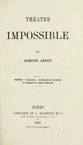 Tapa de Théâtre impossible