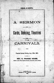 Tapa de A sermon on cards, dancing, theatres and carnivals