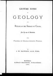 Tapa de Lectures, notes on geology, and outline of the geology of Canada