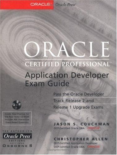 Tapa de Oracle certified professional application developer exam guide