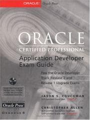Tapa de Oracle certified professional application developer exam guide
