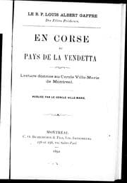 Tapa de En Corse au pays de la vendetta