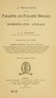 Tapa de Traite des maladies parasitaires non microbiennes des animaux domestiques