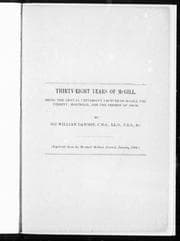 Tapa de Thirty-eight years of McGill