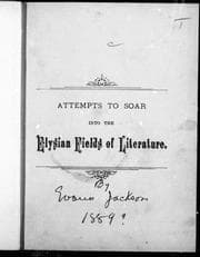 Tapa de Attempts to soar into the Elysian fields of literature