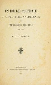 Tapa de Un idillio rusticale e altre rime valdelsane