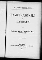 Tapa de Daniel O'Connell et son oeuvre