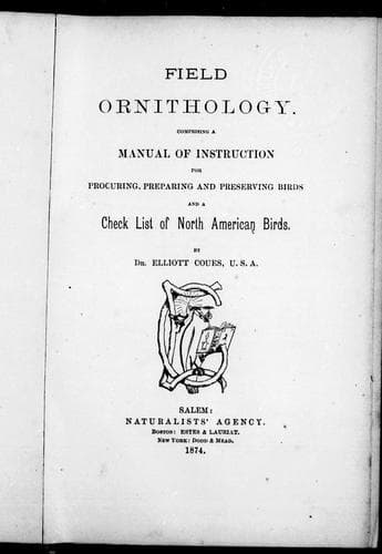 Tapa de Field ornithology