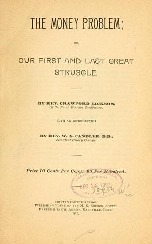 Tapa de The money problem