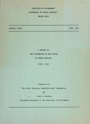 Tapa de A report on the convention of the people in North Carolina, 1776-1958