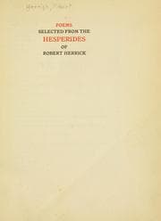 Tapa de Poems selected from the Hesperides of Robert Herrick