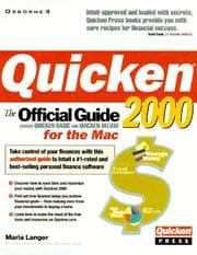 Tapa de Quicken 2000 for the Mac