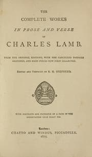 Tapa de The complete works in prose and verse of Charles Lamb