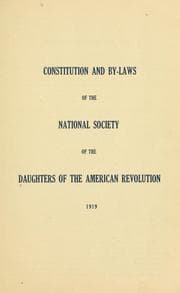 Tapa de Constitution and by-laws..
