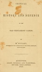 Tapa de Critical history and defence of the Old Testament canon