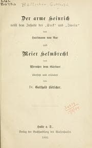 Tapa de Der arme Heinrich