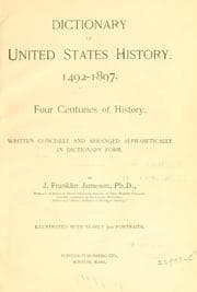 Tapa de Dictionary of United States history