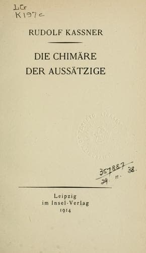 Tapa de Die Chimäre der Aussätzige
