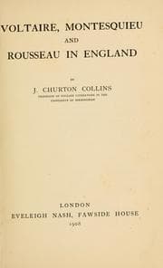 Tapa de Voltaire, Montesquieu and Rousseau in England